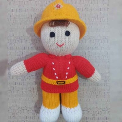 Amigurumi Poupée en Crochet Fait Main – Pompier | Jouet en Peluche Doux