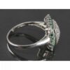 Bague en Argent avec Émeraude Verte pour Femme Fiançailles Maral