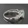 Bague en Argent avec Émeraude Verte pour Femme Fiançailles Sanaz