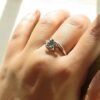 Bague en Argent avec Émeraude Verte pour Femme Fiançailles Taranom