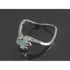 Bague en Argent avec Émeraude Verte pour Femme Fiançailles Taranom