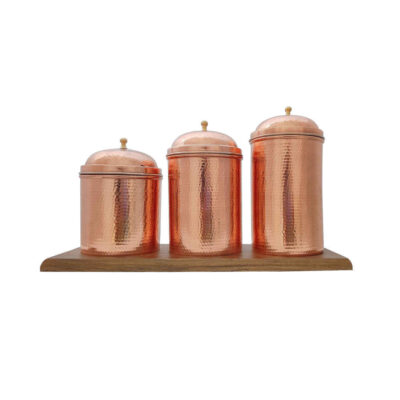 Bocal en cuivre fabriqué à la main pour embellir votre cuisine Martelé