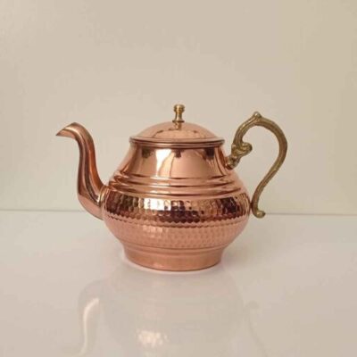 Théière persane en cuivre faite main et martelée Topi