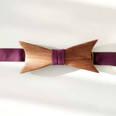 Nœud Papillon en Bois Artisan – Élégant Modèle Sepehr
