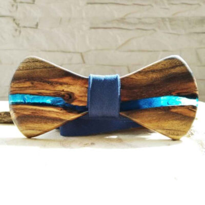 Nœud Papillon en Bois Artisan – Élégant Modèle Shamim