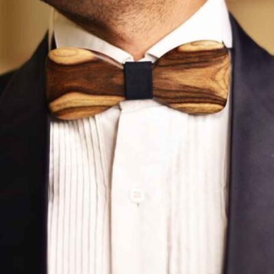 Nœud Papillon en Bois Artisan – Élégant Modèle Voria