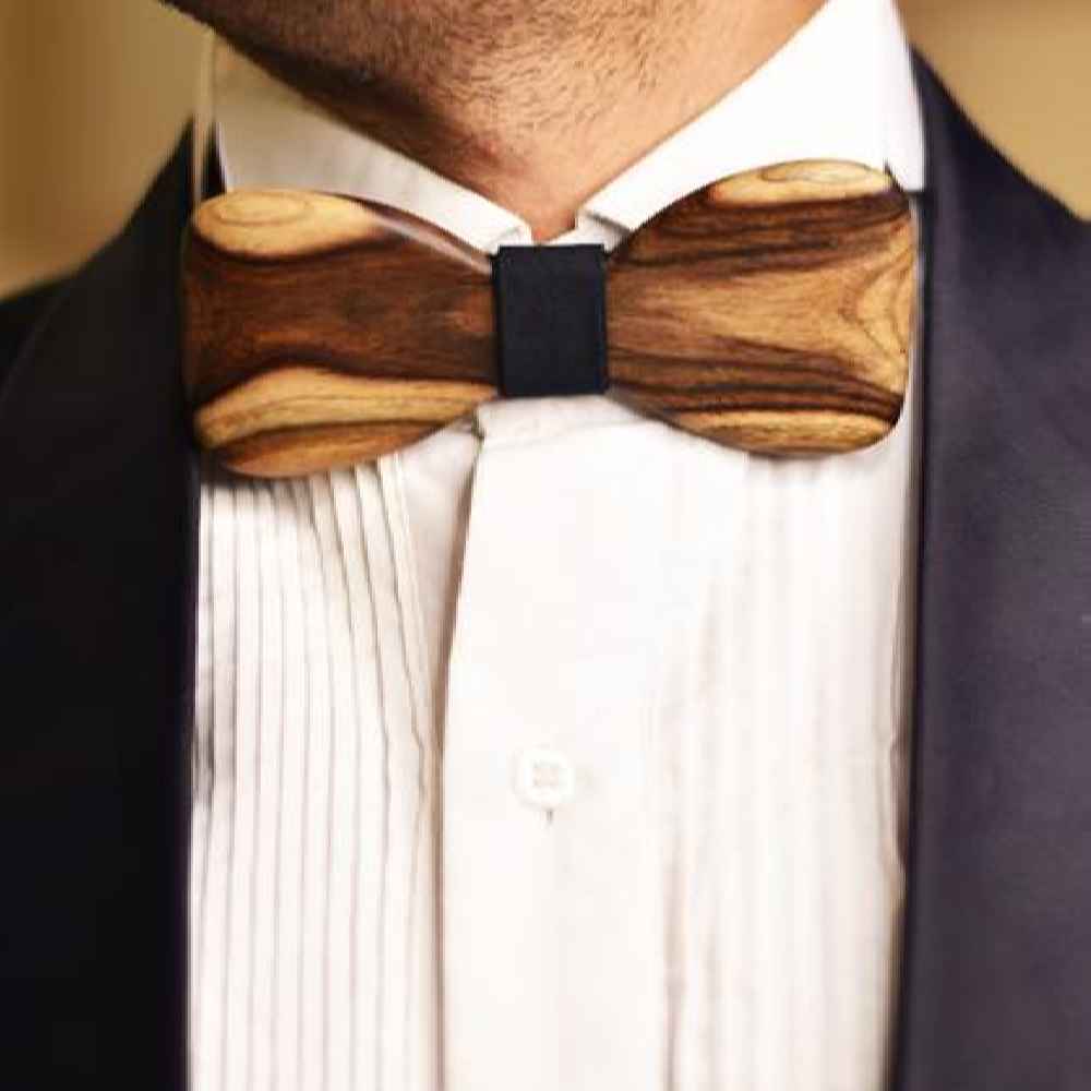 Nœud Papillon en Bois Artisan - Élégant Modèle Voria