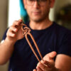 Fourche à Cheveux en Bois Faite à la Main Finition Mate Design Celtique Taille Grande