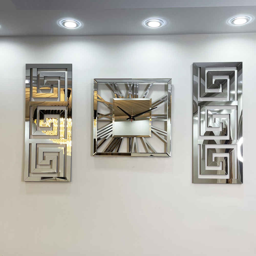 Ensemble moderne d'horloges murales en 3 pièces Kian
