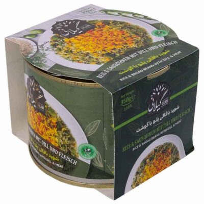 Baghali Polo – Riz persan aux fèves et à l’aneth avec viande, en conserve (paquet de 6)