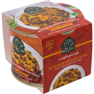 Loobia Polo – Riz persan aux haricots verts et viande, en conserve (paquet de 6)