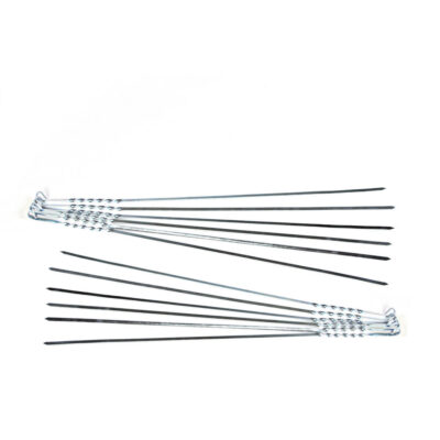 Ensemble de Douze Brochettes Fines et Torsadées en Acier (52 cm) pour Kebab de Foie et Grillades
