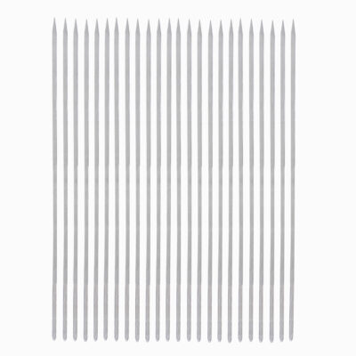 Ensemble de Vingt-Quatre Brochettes en Acier de Qualité Supérieure (65 cm) pour Kebab de Poulet et Grillades