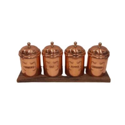 Bocal en cuivre fabriqué à la main pour embellir votre cuisine Dara (4x)