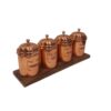Bocal en cuivre fabriqué à la main pour embellir votre cuisine Dara (4x)