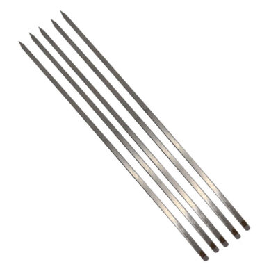 Ensemble de Cinq Brochettes en Acier (63 cm) pour Kebabs Chenjeh et Barg et Grillades