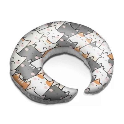 Coussin d’allaitement en velours pour bébé Modèle Meow (x2)