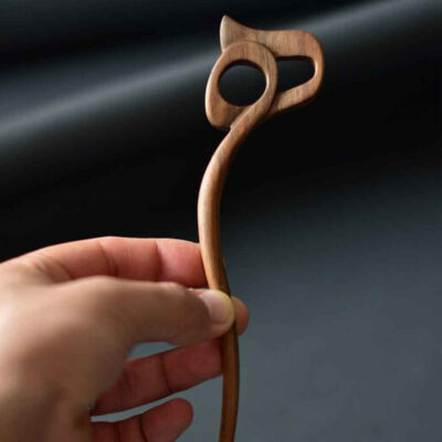 Bâtonnet de cheveux en bois fait main Matter Grande Taille