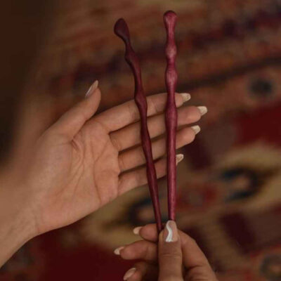 Bâtonnet de cheveux en bois fait main Matter Grande Taille