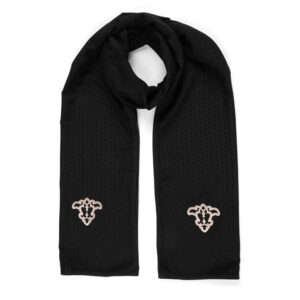 Châle noir uni pour femmes avec symbole Ador