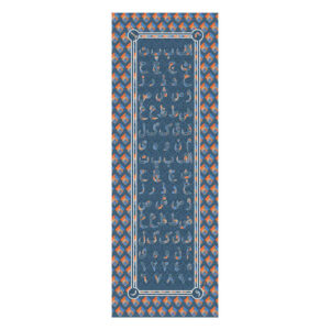 Châle Persan Imprimé Artistique & Léger Alphabet