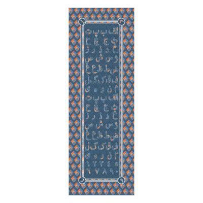 Châle Persan Imprimé Artistique & Léger Alphabet
