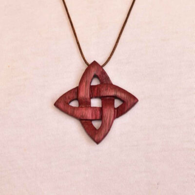 Pendentif en bois sculpté fait main avec style artistique Étoile