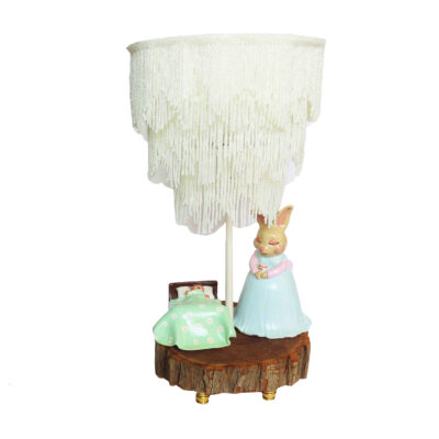 Lampe de table fantaisie – lapin en céramique fait main