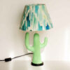 Lampe de table fantaisie – cactus vert en céramique fait main