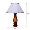 Lampe de table en bois – abat-jour en velours modèle Behnam
