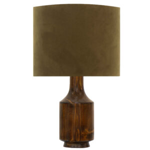 Lampe de table en bois – abat-jour tambour modèle Bella