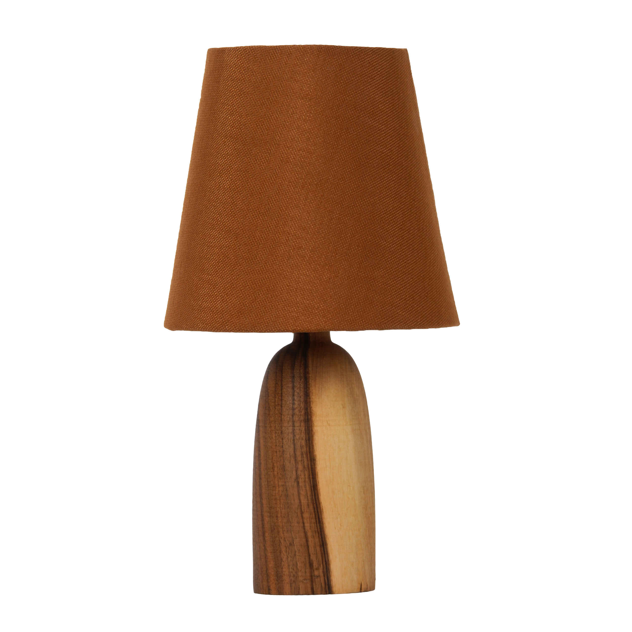 Lampe de table en bois – modèle artisanal brun Elika