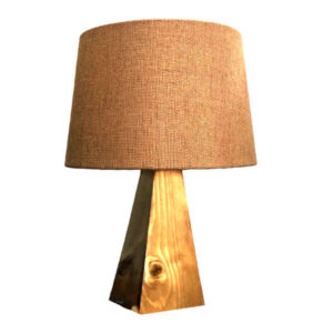 Lampe de table en bois – abat-jour en tissu modèle Kaaj