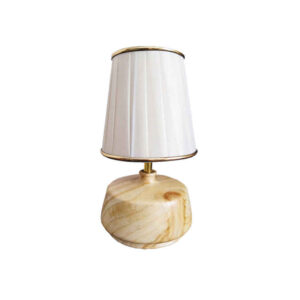 Lampe de table en bois – modèle artisanal blanc Liana