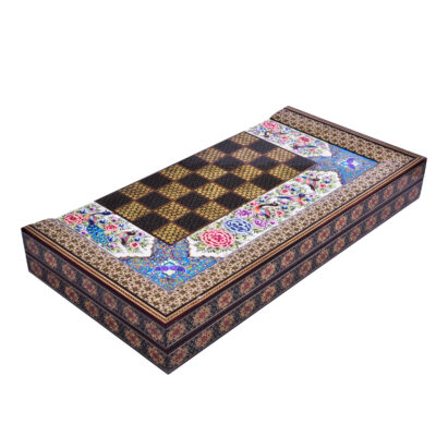 Plateau d’Échecs en Marqueterie Incrustée en Bois Persan Modèle Chakavak