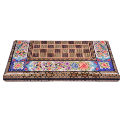 Plateau d’Échecs en Marqueterie Incrustée en Bois Persan Modèle Golban