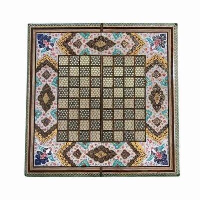 Plateau d’Échecs Khatamkari Persan Modèle Hatam