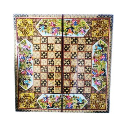 Plateau d’Échecs en Marqueterie Persane Modèle Mehregan