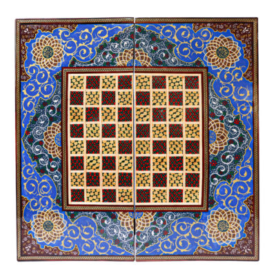 Plateau d’Échecs en Marqueterie en Bois Persan Modèle Shamseh