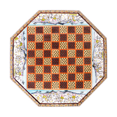 Plateau d’Échecs Khatamkari Persan Modèle Simaroo