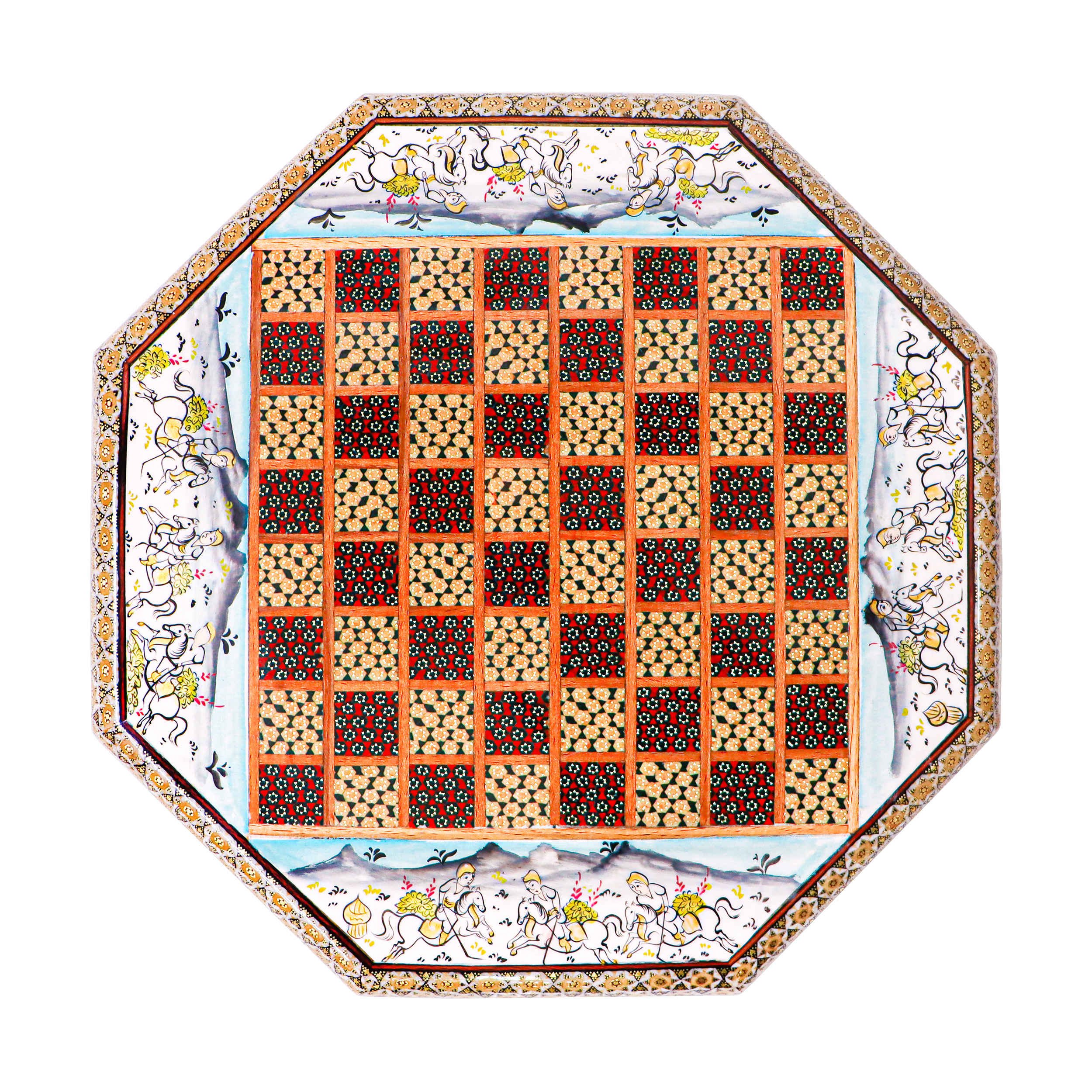Plateau d'Échecs Khatamkari Persan Modèle Simaroo