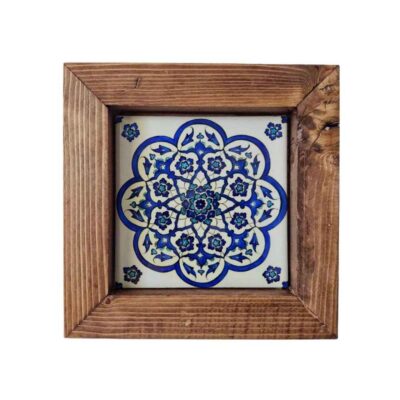 Carreau en céramique persane décoratif encadré- Ramoon