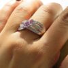 Bague en argent avec améthyste pour femmes Nastaran