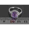 Bague en argent avec améthyste pour femmes Nazi