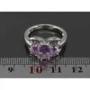 Bague en argent avec améthyste pour femmes Banafshe