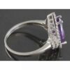 Bague en argent avec améthyste pour femmes Fakher