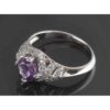 Bague en argent avec améthyste pour femmes Sahar