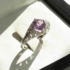Bague en argent avec améthyste pour femmes Sahar