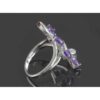 Bague en argent avec améthyste pour femmes Papillon