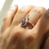 Bague en argent avec améthyste pour femmes